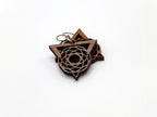 Wooden Celtic Goth Triangle Earrings