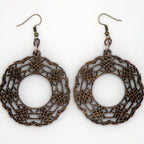 Wooden Geometric Celtic Knot Circle Earrings